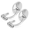 7/8inch Motorcycle Handlebar End View Metal Mirrors 360 Rotation Cafe Racer Chrome