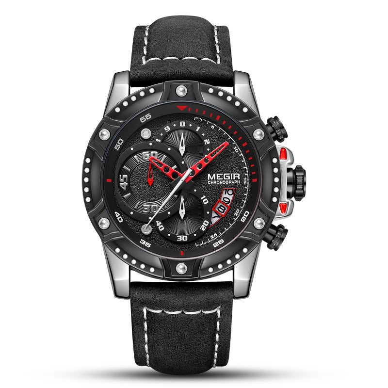 MEGIR 2130 Fashion Sport Men Watch Waterproof Chronograph Quartz Watch