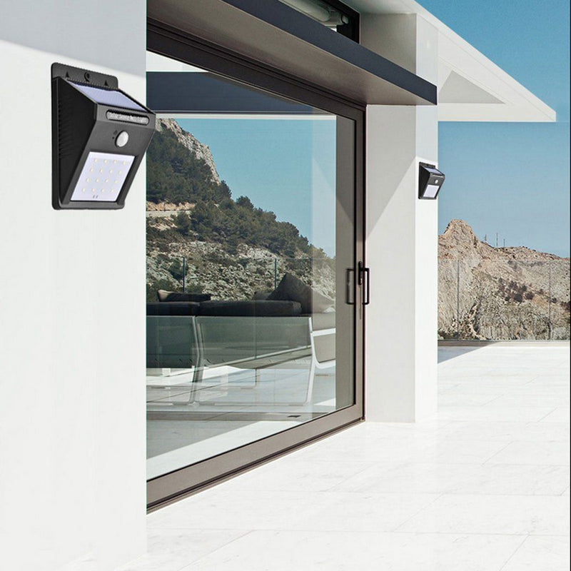 Waterproof LED Human Body Infrared Solar Sensor Wall Light Outdoor Garden Wall Lamp