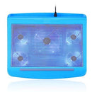 NUOXI T9 Aluminum Mesh & Plastic Portable Lightweight Notebook Laptop Cooling Pad with Aluminum Panel and Five Cooling Fans