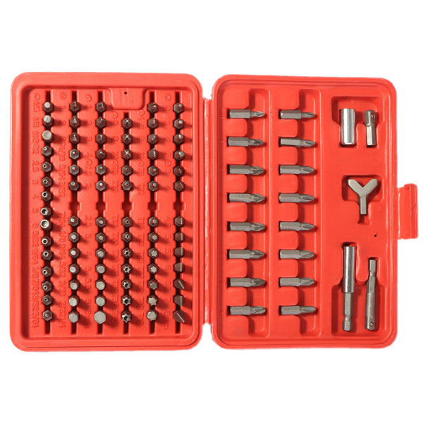 100pcs Chrome Vanadium Security Screwdriver Tamper Proof Torx Hex Bit Set W/ Case