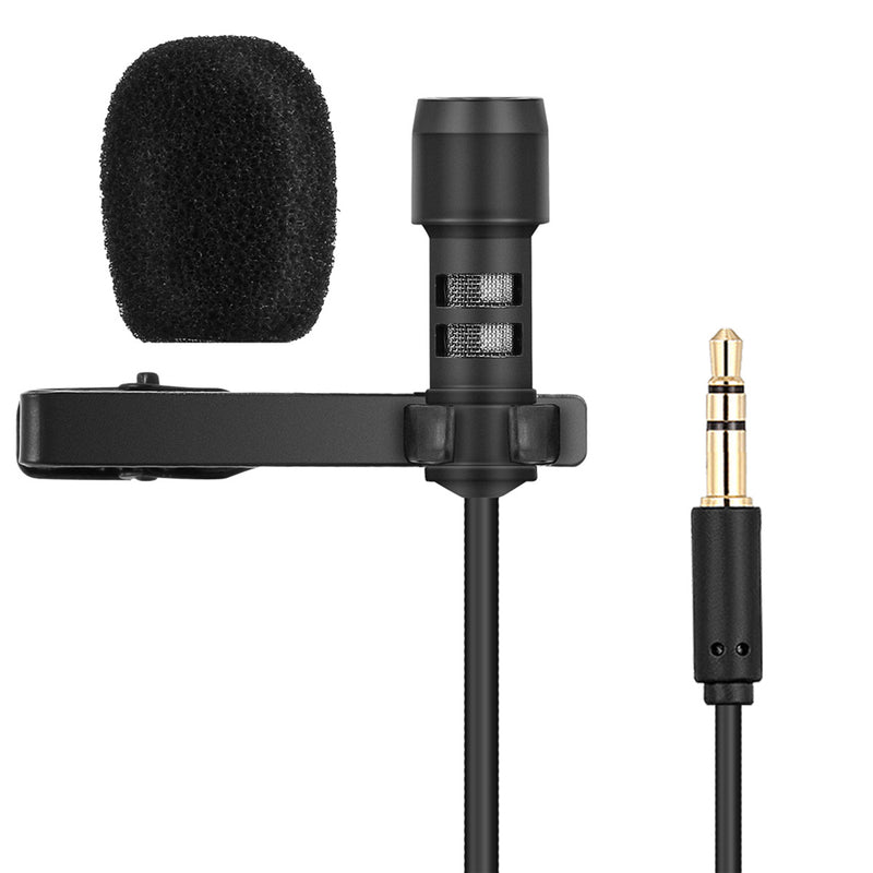 Yanmai R955 Lavalier Omnidirectional Double Condenser Microphone Clip-on Lapel Condenser Microphone For Gopro Camera Phones