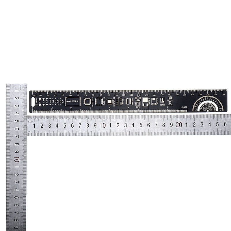 5pcs 25CM PCB Ruler For Electronic Engineers Measuring Tool PCB Reference Ruler Chip IC SMD Diode Transistor Package Electronic