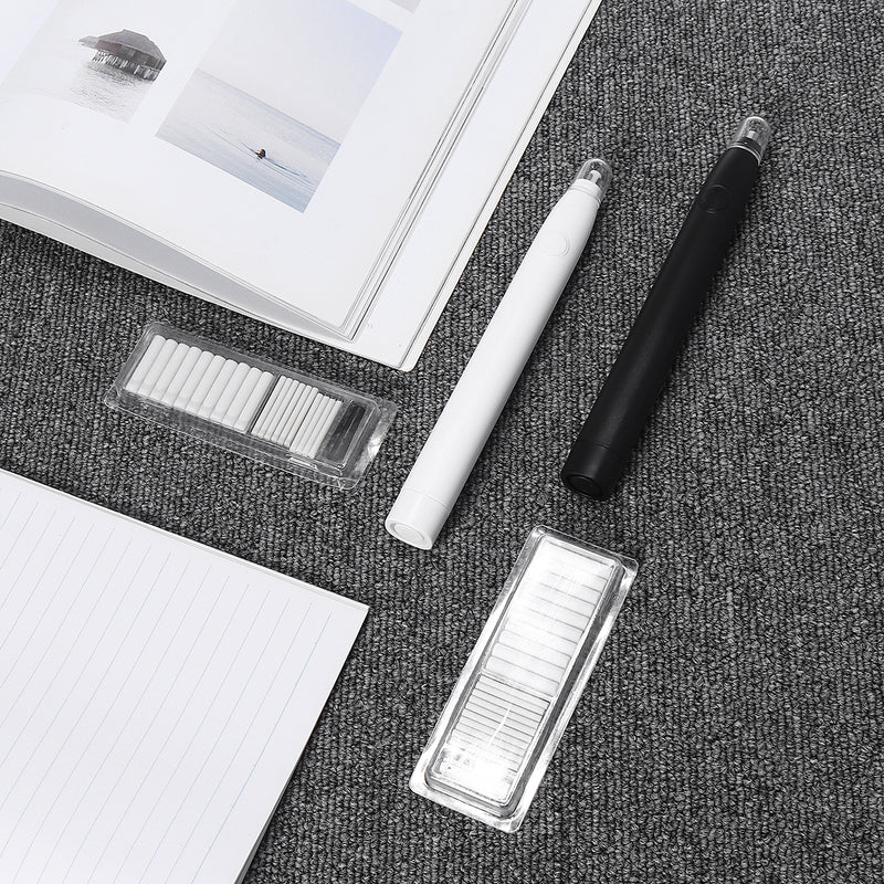 Electric Pencil Eraser Mechanical Electric Eraser Rubber Pencil Eraser Refill for Kids Office School Students Supplies Stationery