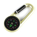 Two Colors Metal Carabiner Compass Outdoor Navigation Compass