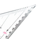 2pcs Navigation Triangular Protractor 300mm Acrylic Hypotenuse Nautical Squares