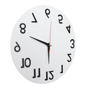 Reverse Anti Wall Clock Modern Backwards Time Run Counter Clockwise Wall Watch