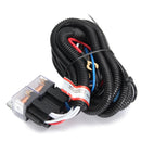 Car 12V H4 4 Lamp Bulb Headlight Wire Wiring Harness Ceramic Relay Socket Adapter