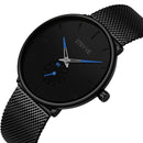 STRYVE S9501 Fshion Men Simple Dial Full Mesh Steel Strap Independent second Dial Quartz Watch