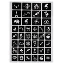 2Pcs 99 Pattern Stencils Glitter Tattoo Accessories Girl Princess Body Art Airbrush Painting Kit