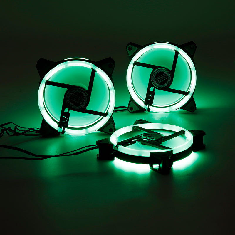 1PC/3PCS/6PCS Set 120mm RGB Backlit Adjustable Cooling Fan with IR Controller Remote Control