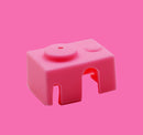 Green/Pink/Yellow/White Silicone Case For V6 PT100 Aluminum Block 3D Printer Part Hot End