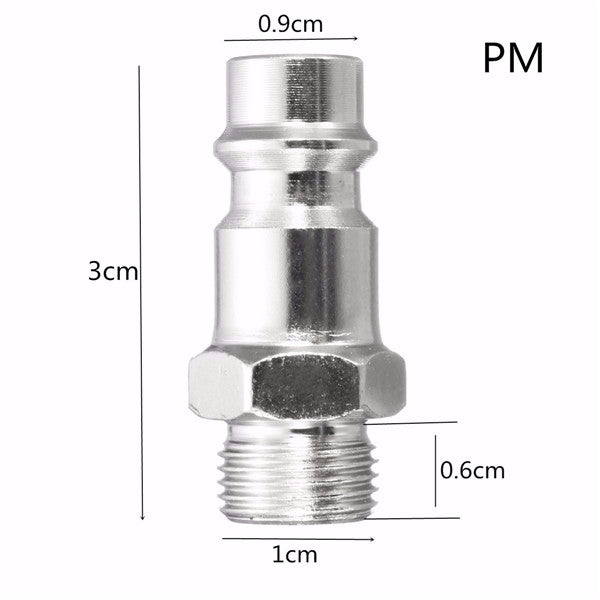 6pcs 1/4 Inch BSP FT011 Air Line Hose Compressor Fitting Connector Quick Release Male Coupler