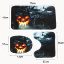 3PCS Durable Safety Patent Print Non-slip Bath Mat Toilet Rug Bathroom Carpet