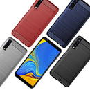 Mofi Protective Case For Samsung Galaxy A7 2018 Carbon Fiber Brushed Finish Fingerprint Resistant