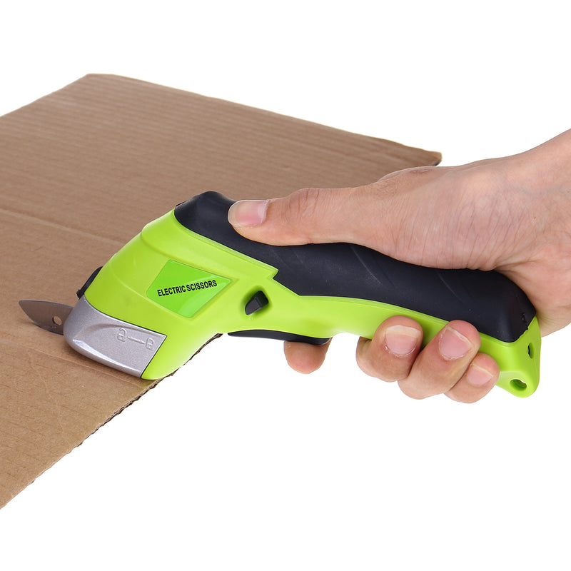 220V Electric Automatic Scissors Cordless Shears Fabric Paper Cutter 2 Blades & Case