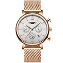 GIMTO GM246 Men Watch Calendar Chronograph Watch Stainless Steel Strap Quartz Watches