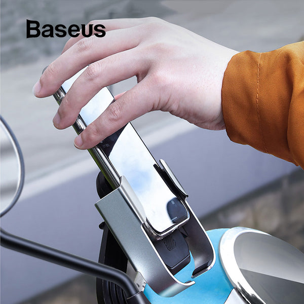 Baseus Universal Bike Motorbike Electric Vehicles Handlebar Phone Holder 360 Rotation for 4.7-6.5 Inch Smart Phone