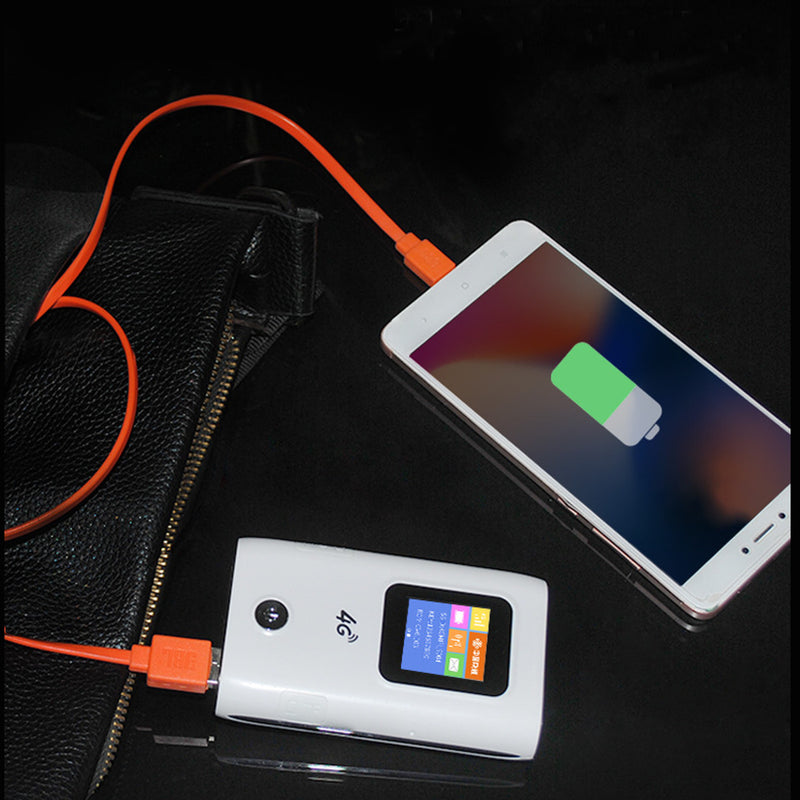 4G Wireless Mobile Router Portable Wifi Repeater Modem LCD Display 150Mbps SMS Notification 5200mAh Power Bank Charging Electronic Device Support 10 Devices
