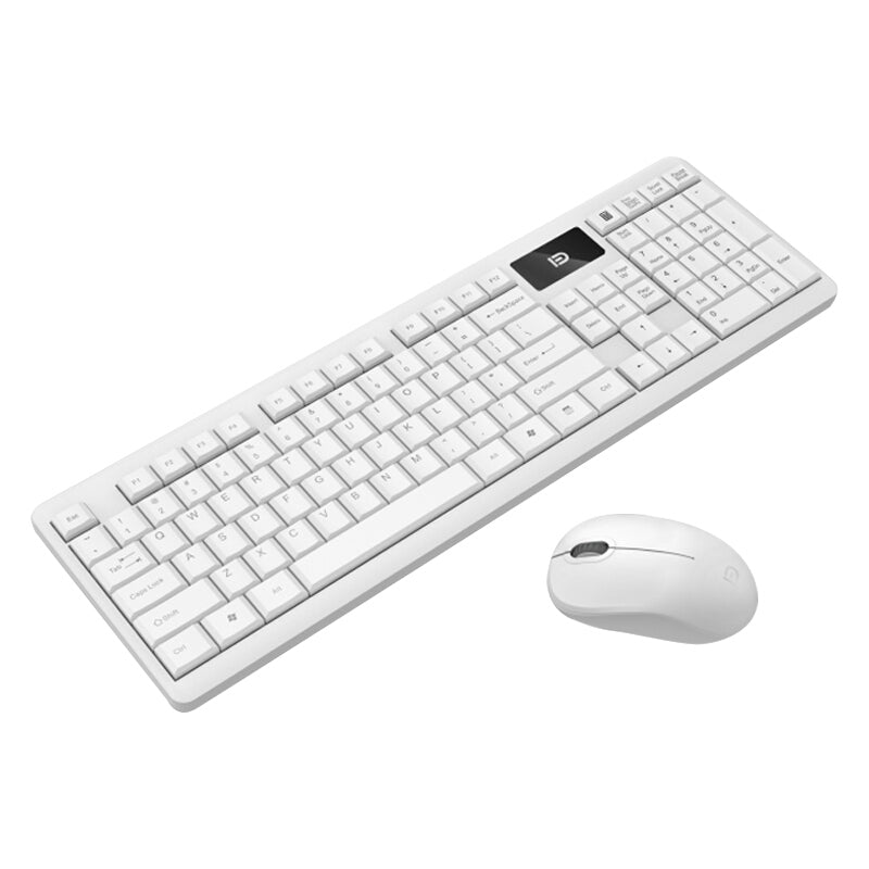 FD IK1600 2.4GHz Wireless Keyboard & Mouse Combo Set 104 Keys Silent Keyboard 1600DPI Mouse with USB Receiver for Computer Laptop PC