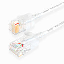 SAMZHE 0.5~5M 10Gbps Ultrafine CAT6A White Ethernet Patch Cable Slim LAN Networking Cable