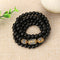Unisex Artificial Crystal Obsidian Bracelet 108 Buddha Beads Zodiac Lucky Necklace