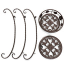 Garden Balcony Indoor Wrought Iron Flower Pot Stand Plants Shelf Rack Holder Shelves