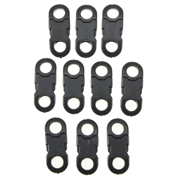 10Pcs Buckles Hook Black For Paracord Bracelets Plastic Clasp Side Release