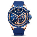 MEGIR 2083G Military Design Chronograph Silicone Waterproof Quartz Watch Men Wrist Watch