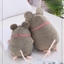 Cute Fat Grey Big Eyes Rat Pillow Stuffed Animal Plush Toy for Kids Birthday Gift