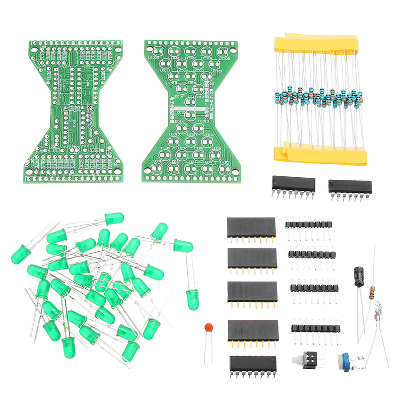 DC 5V Green DIY LED Electronic Hourglass Kit Soldering Practice Spare Parts Module