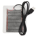 3pcs DC 5V 2.5W Black USB Heated Plate Warmer For Gloves Mouse Pad