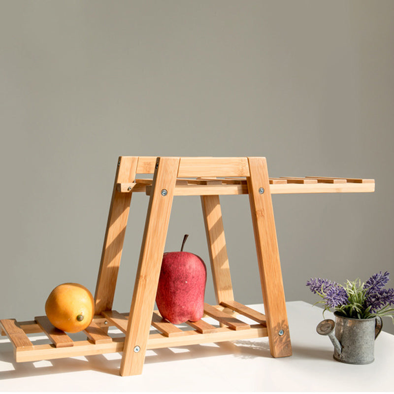 Bamboo Wooden Plant Stand Indoor Outdoor Garden Planter Flower Pot Shelf