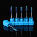 Pro Electric Blue Cylinder Coated Carbide File Drill Bit Nail Art Manicure Pedicure Kit