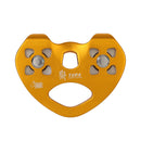 XINDA Double Shaft Climbing Pulley Aluminium Alloy 25KN Aerial Resue Pully EDC Survival Tool