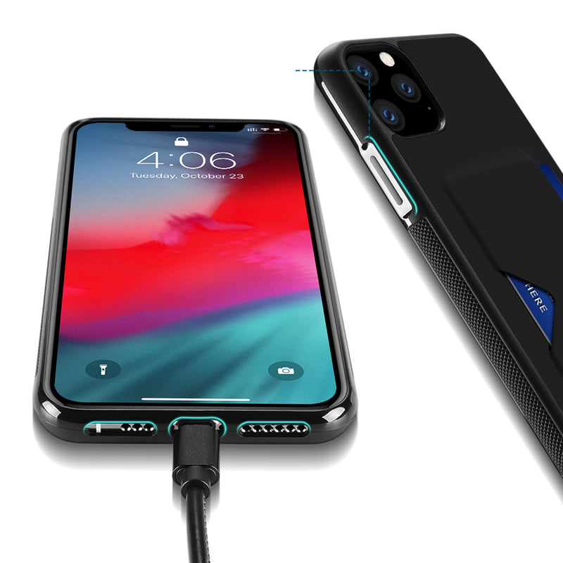 DUX DUCIS with Credit Card Slot PU Leather Shockproof Protective Case for iPhone 11 6.1 inch