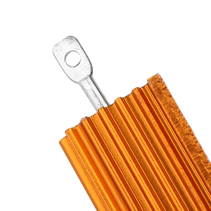 10pcs RX24 50W 0.1R 0.1RJ Metal Aluminum Case High Power Resistor Golden Metal Shell Case Heatsink Resistance Resistor