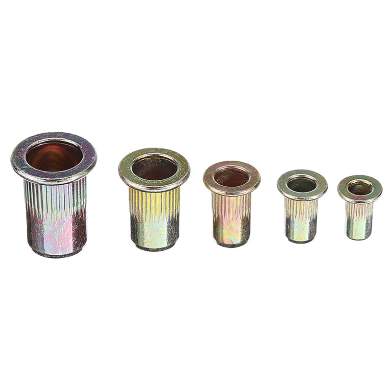 Suleve MXRN3 100Pcs M3/M4/M5/M6/M8 Zinc Plated Rivet Nut Threaded Countersunk Head Insert Nut Tool Kits