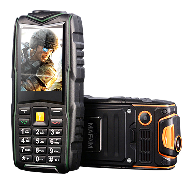 MAFAM V3 5200mAh IP67 Waterproof Power Bank Dual SIM Cards Feature Phone