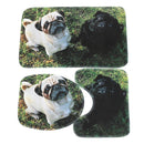 3PCS Durable Safety Patent Print Non-slip Bath Mat Toilet Rug Bathroom Carpet