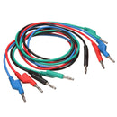 DANIU 4pcs 1M 4mm Banana to Banana Plug Soft Silicone Test Cable Lead for Multimeter 4 Colors