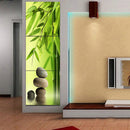Miico Hand Painted Three Combination Decorative Paintings Green Bamboo Wall Art For Home Decoration