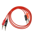 3pcs DANIU Double Stitch Alligator Test Lead Clip To Probe Cable For Multi Meters