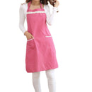 Honana KT-AP1 Adjustable Large Size Bib Apron Kitchen Cooking Woman Man Stripe Linen Apron With Pocket