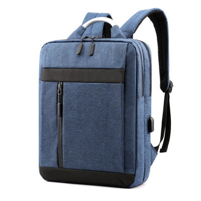 15.6 inch Laptop Bag with USB Charging Port High Capacity Multifunction Backpack School-Bag Travel-Bag Oxford