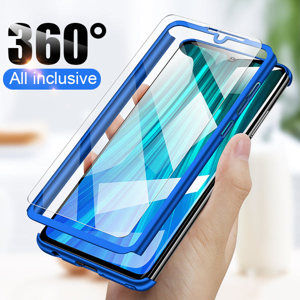 Bakeey 360 Full Body PC Protective Case+Tempered Glass Screen Protector For Xiaomi Redmi Note 8 Pro