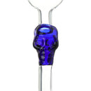 5 Inch Portable Glassware Convenient Blue Skull Glass Herb Holder Tube Pipe Bowl Filter