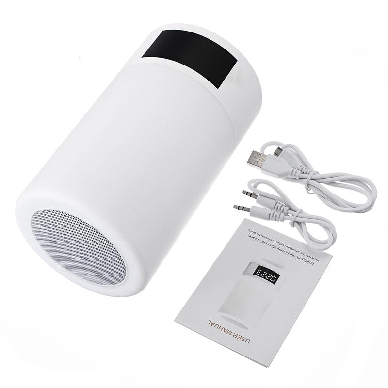 LEORY M6 Home Alarm Clock Portable Wireless bluetooth Speaker LED Light FM Radio Handsfree Speaker