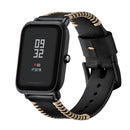 Replacement 20mm Leather Watch Band for Xiaomi Amazfit Pace Youth Smart Watch