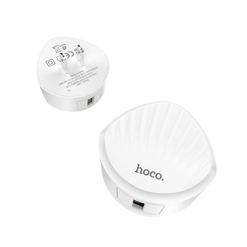 HOCO C68 US Plug Single USB Port QC3.0 Fast Charger for Tablet Smartphone